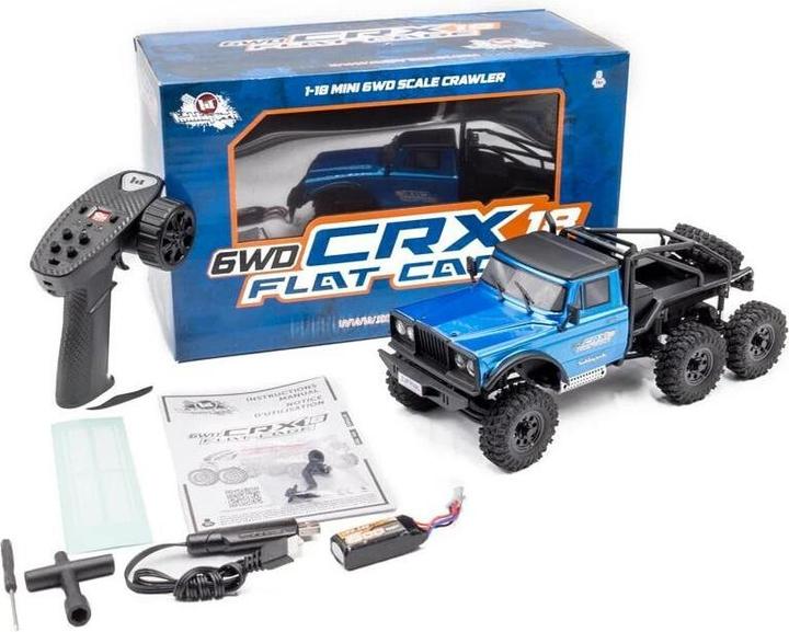 Produktbild Hobbytech Scale Crawler CRX18 Flat Cage 6x6 Blau, RTR, 1:18 (RTR Ready-to-Run)
