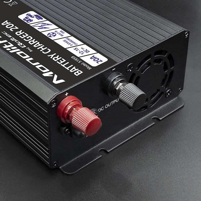 Actual product image Qoltec Inteligentna ładowarka Monolith do akumulatorów LiFePO4 AGM GEL SLA | 20A | 12V (12V, 20 A)