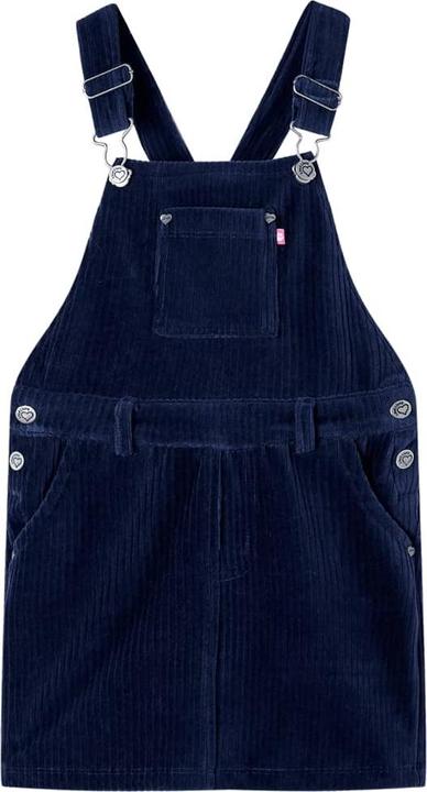VidaXL Kinder-Latzkleid Cord Marineblau 128,Material: 58 (128)