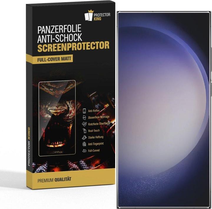 Actual product image Protectorking 6x Panzerfolie Anti-Shock matt entspiegelt (6 Piece, Samsung Galaxy S24 Ultra)
