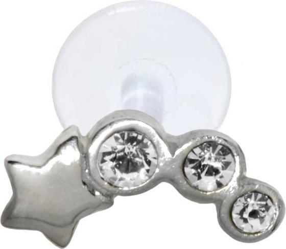 Bijouteria Ohrpiercing (Silber 925, Bioplast, Kristall)