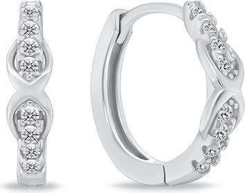 Brilio Silver - Charming silver hoop earrings EA1132W