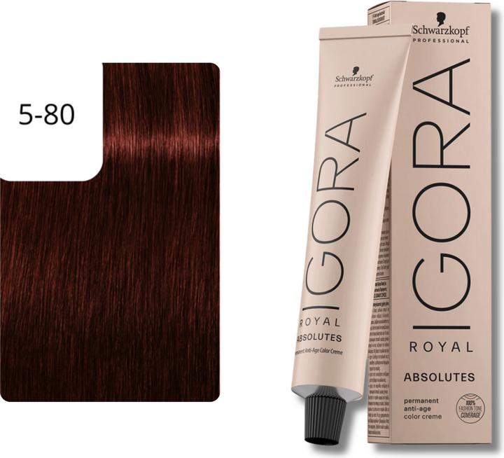Immagine prodotto Schwarzkopf Professional Igora Royal - 5-80 Marrone chiaro Rosso Natura (Marrone, Rosso)