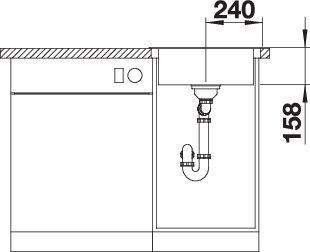 Actual product image Blanco Dana 45 (Top-mounted sink, 48 cm, 50 cm)