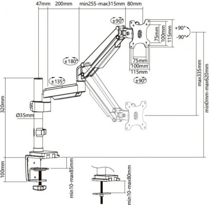 Image du produit equip Montage sur table (Tables, 32")