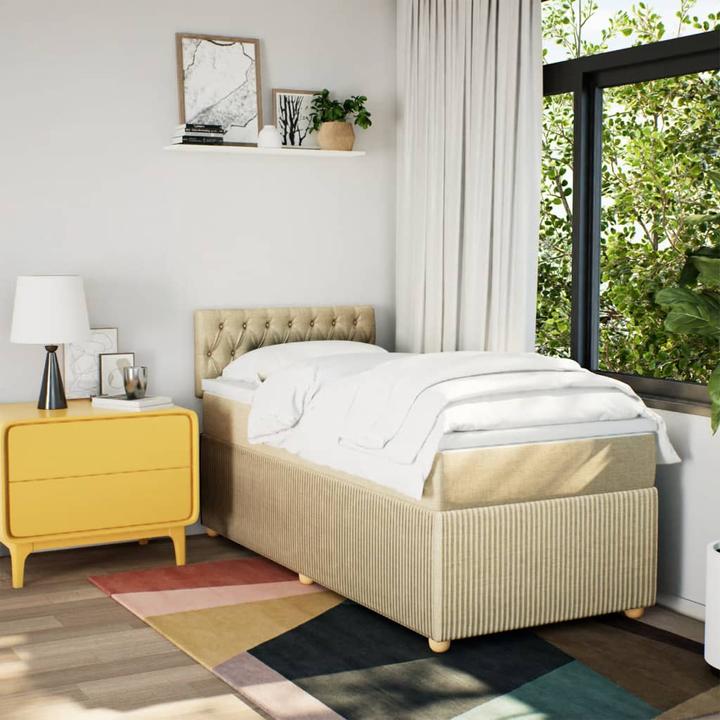 Image du produit VidaXL Bo x lit de saut avec matelas 160 x 200 cm Tissu (160 x 200 cm, 160 x 200 cm)