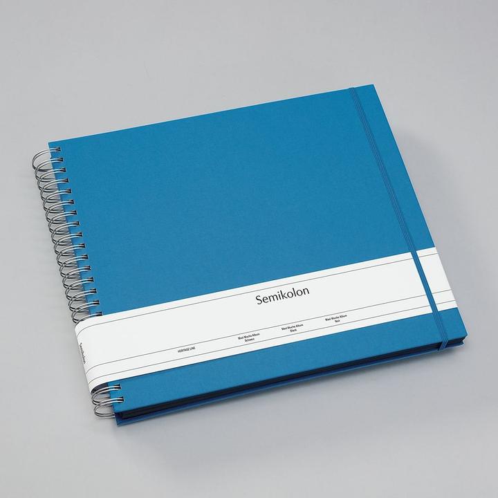 Produktbild Semikolon Fotoalbum Maxi Mucho 34.5 x 30 cm Blau, Schwarze Seiten (10 x 15 cm, 9 x 13 cm)