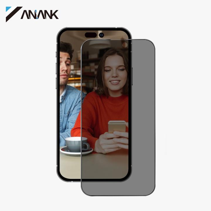 Immagine prodotto Anank Vetro blindato trasparente 2.5D Privacy (colla coreana LG Privacy) per iPhone 16 Pro Max (1 Pezzo/i, Apple iPhone 16 Pro Max)