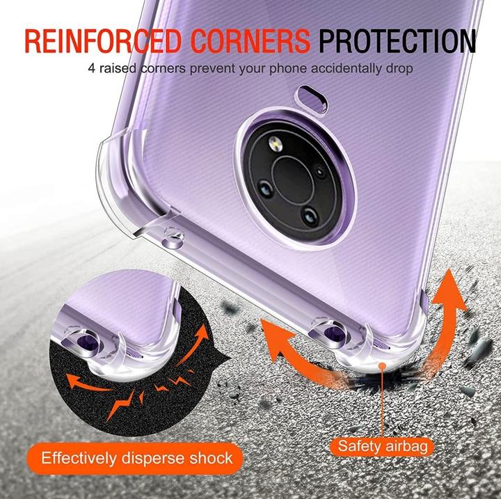 Actual product image Screenguard Nokia G10 Cover Crystal Soft Airbag Bumper (Nokia G10)