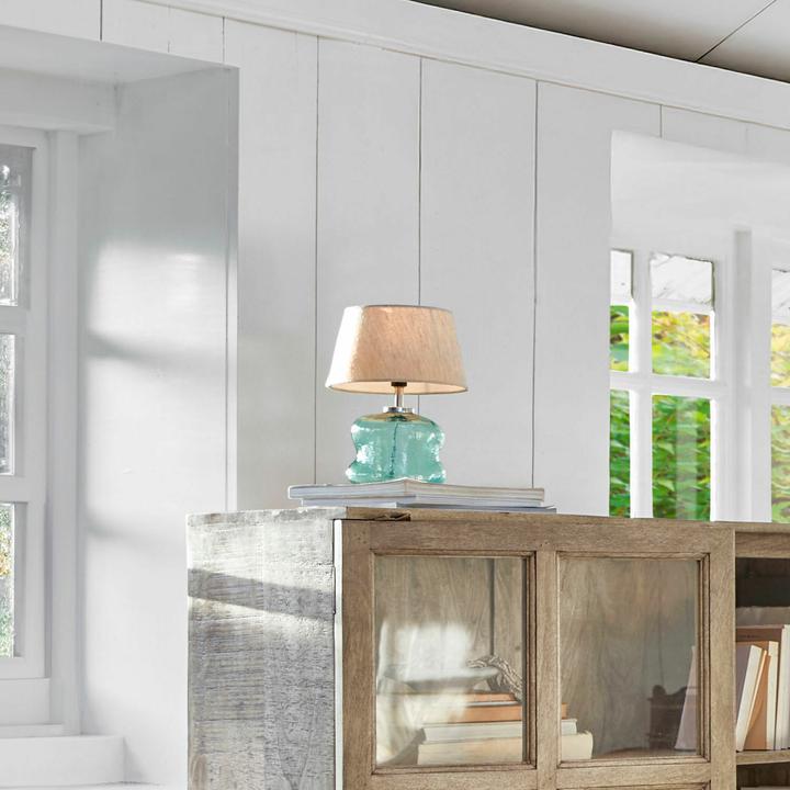 Produktbild Loberon Tischlampe Rufino blau/beige (E14)