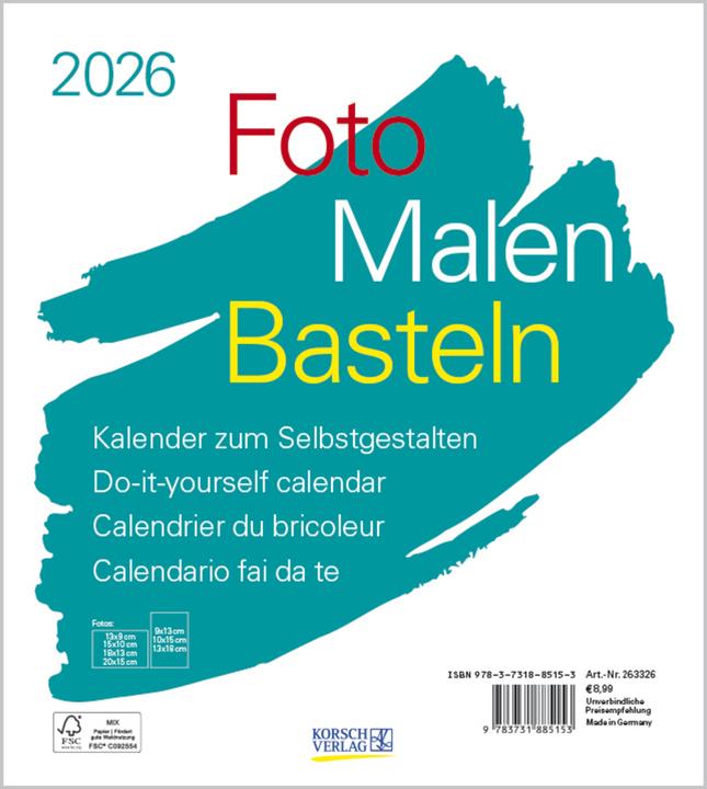 Energy Label Foto-Malen-BastelnBastelkalenderweiss2026 (German)