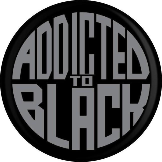 Grindstore Abzeichen Addicted To Black Blech