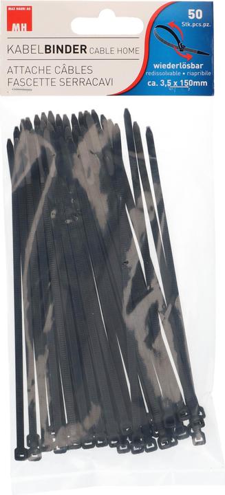 Actual product image Max Hauri Cable Home (Plastic cable ties, 150 mm, 50 pcs.)