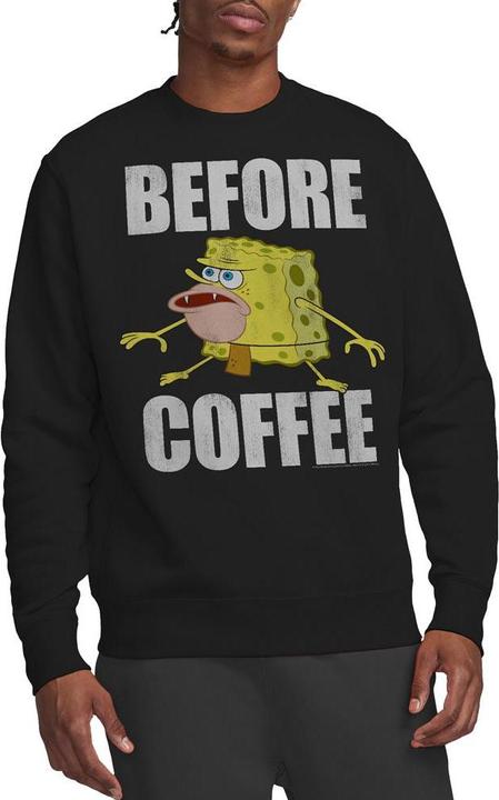 Produktbild Spongebob Squarepants Before Coffee Meme Sweatshirt (M)
