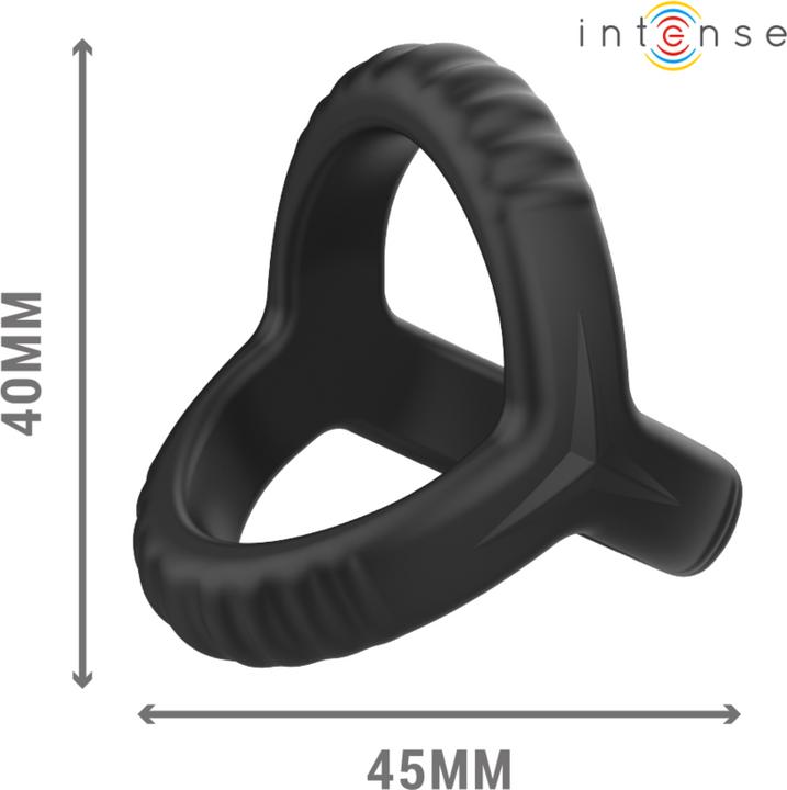 Intense Carson Double Anneau Pénien En Silicone Noir Modèle 4 (13.50 cm)
