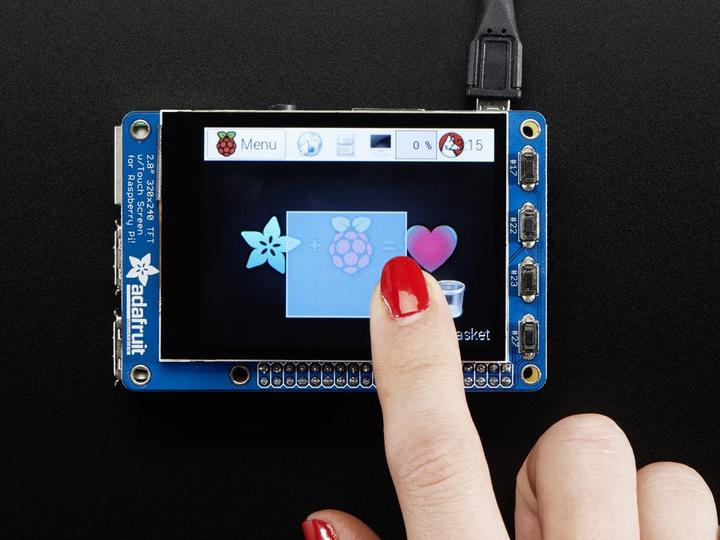 Actual product image Adafruit PiTFT Plus 320x240 2.8" TFT Touch Assembled (Display)