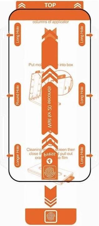 Produktbild Mobile Origin Orange Screen Guard Spare (1 Stück, Apple iPhone 15 Pro Max)