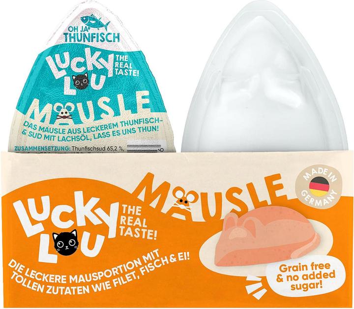 Produktbild Lucky Lou Katzen-Nahrungsergänzung Mäusle Thunfisch, 28 g (Adult, 1 Stk., 28 g)