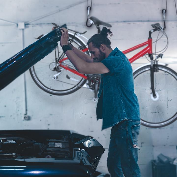 Actual product image Relaxdays Bicycle lift