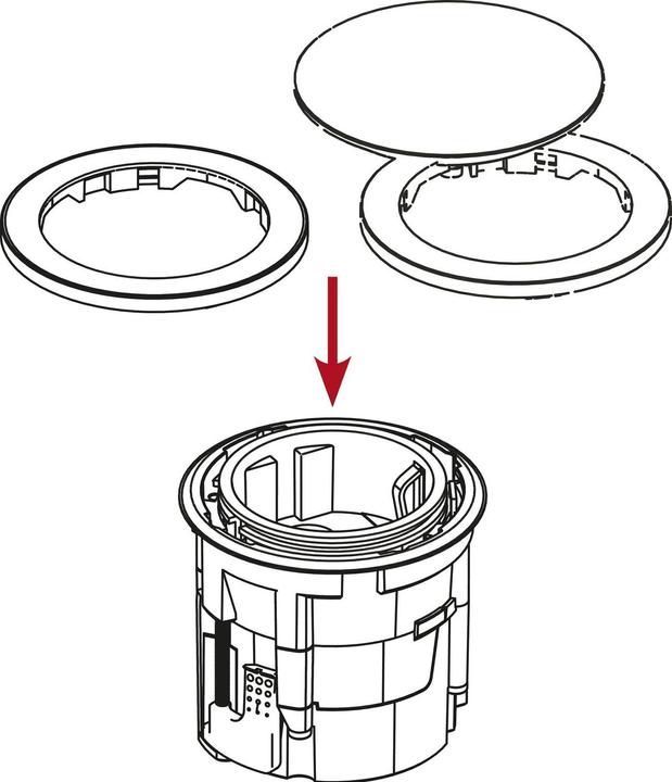 Produktbild Evoline One Einbau Steckdose mit Drehdeckel ø 59 mm 230V,Edelstahl schwarz