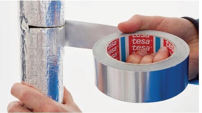 Actual product image tesa Aluminium adhesive tape 60650 without lining length 50 m width 50 mm (50 mm)