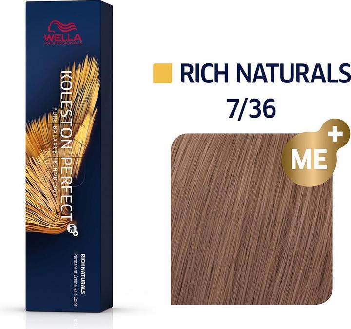 Actual product image Wella Koleston Perfect Rich Naturals 7/36 medium blonde golden purple 60 ml (7, 36 Medium blonde gold violet)