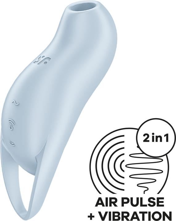 Actual product image Satisfyer Pocket Pro 1 Clitoris Stimulator Light Blue