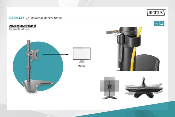 Image du produit Digitus Socle pour écran universel (Tables, 32.01")