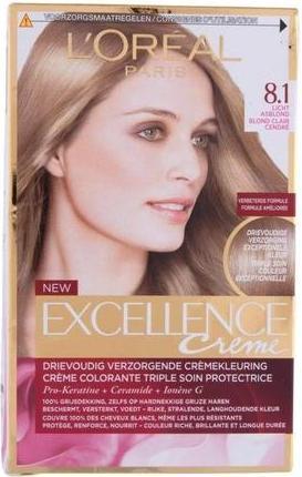 Immagine prodotto L'Oréal Paris L'Oreal Paris Excellence Crema 8.1 Tintura per capelli biondo chiaro cenere (8.1 Biondo Cenere Chiaro)