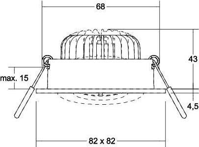 Actual product image Brumberg LED recessed ceiling spot 230V AC 7W 3000K DALI stru (680 lm)