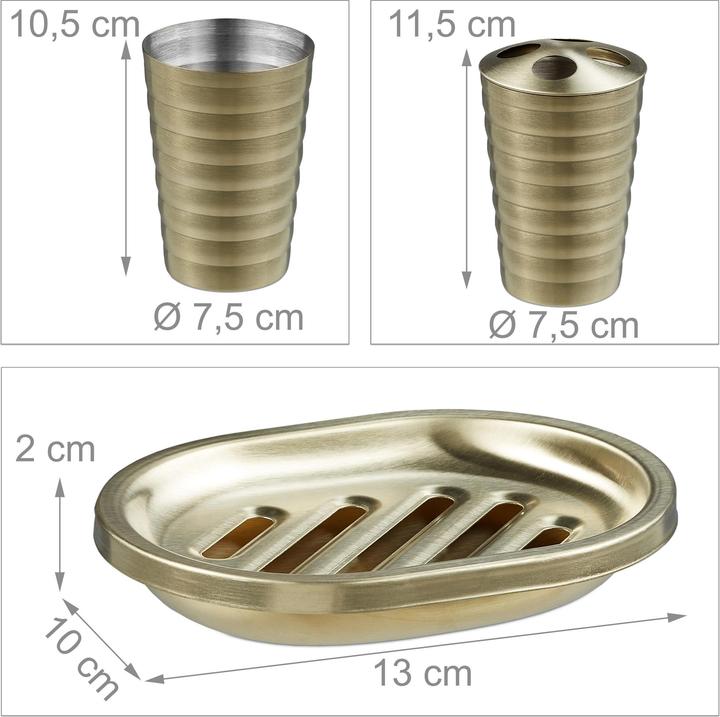 Actual product image Relaxdays Bathroom-accessory set