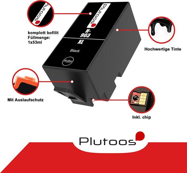 Produktbild Plutoos HP 903XXL Patrone XXL kompatibel, Black T6M15AE (BK)