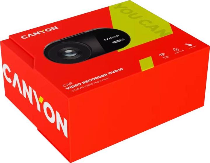 Produktbild Canyon DVR10, car camera with recording, Full HD, 1080p at 60 fps, 3" touch screen (WLAN, Eingebautes Mikrofon, Nachtsicht, Eingebautes Display, Full HD)
