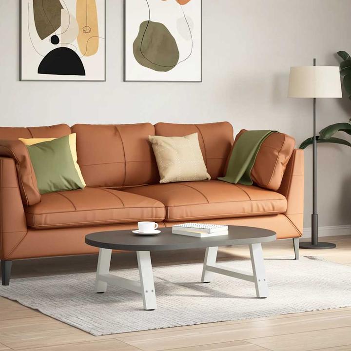 Immagine prodotto VidaXL Gambe per tavolino da caffè a forma di A 2 pezzi. Gamba per tavolo in acciaio bianco 60x(30-31) cm