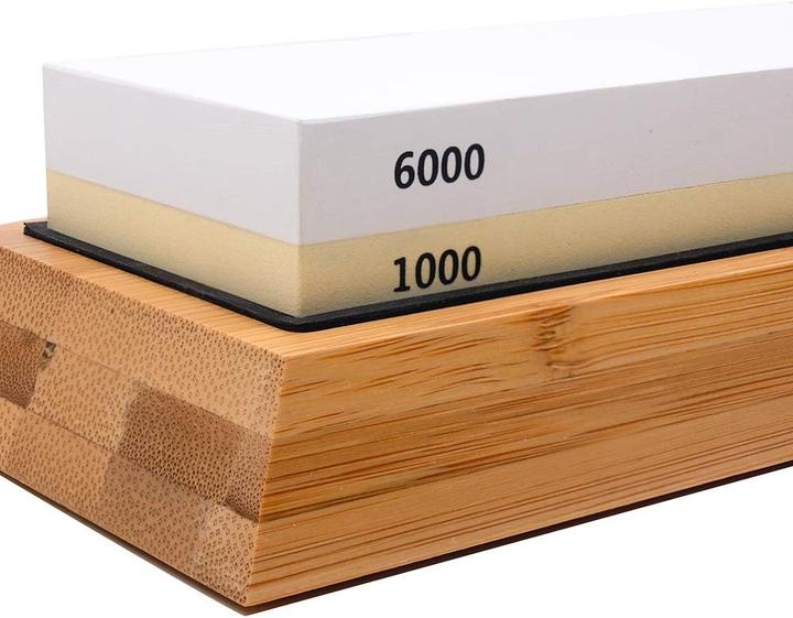 Produktbild KLAMER Doppelseitiger Schleifstein 1000/6000 mit Bambusboden