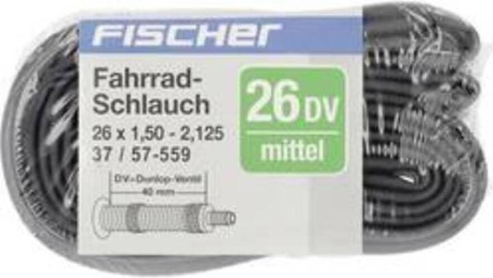 Fischer Fahrradschlauch 26 Zoll 85101 (Dunlop (DV), 26", 40 mm)