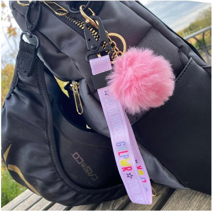Actual product image Soulhorse Pom Pom key ring GRLPWR