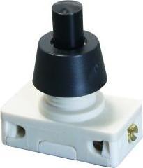 Image du produit interBär Interrupteur à poussoir INC ELBRO, 2A/250V 1L, long.de filetage 11.5mm, noir