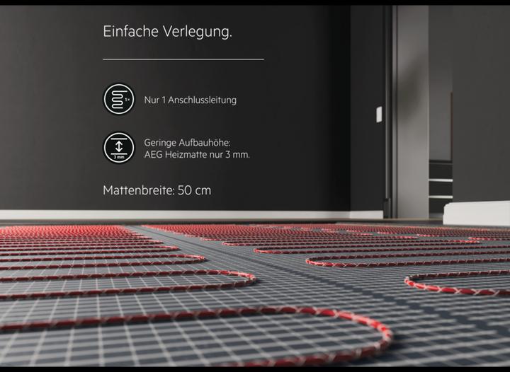 Actual product image AEG Haustechnik Basic Thermo Floor TBS TB 160/1 Set Plus, electric underfloor heating, complete set 1 m², 160 W/m²