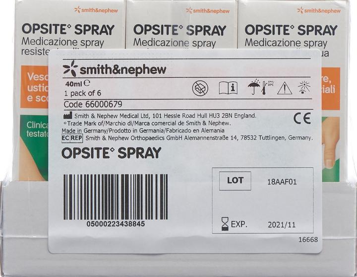 Actual product image Smith & nephew Opsite spray dressing 6 x 40 ml (6 x)