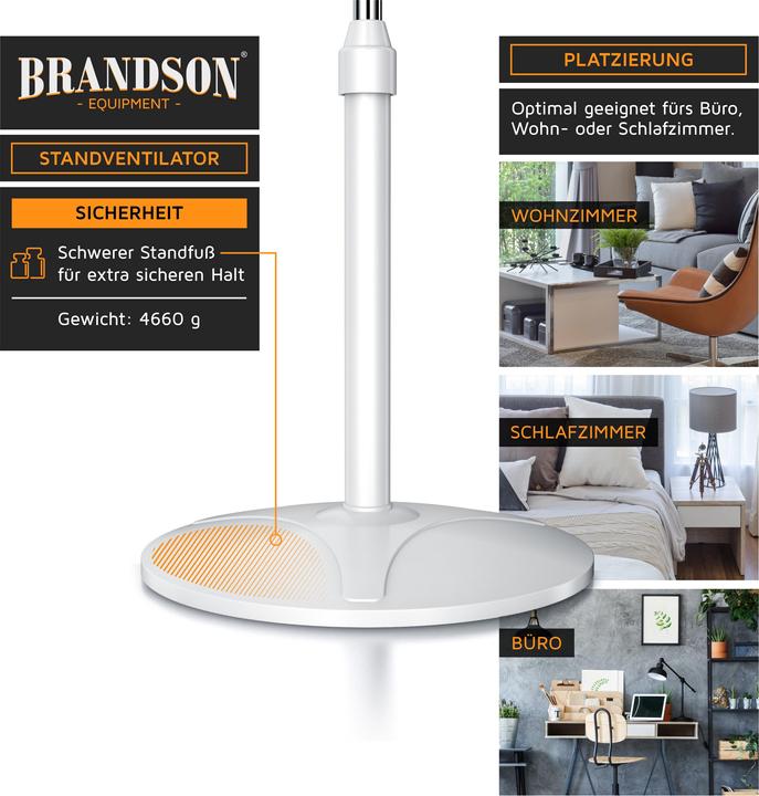Actual product image Brandson Pedestal fan (45 dB)