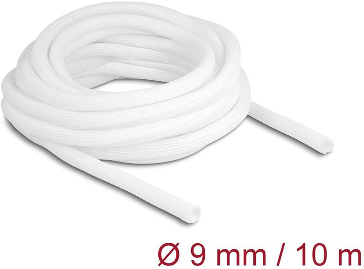 Produktbild Delock Geflechtschlauch selbstschliessend 10 m x 9 mm weiss (Kabelschlauch, 1000 cm)