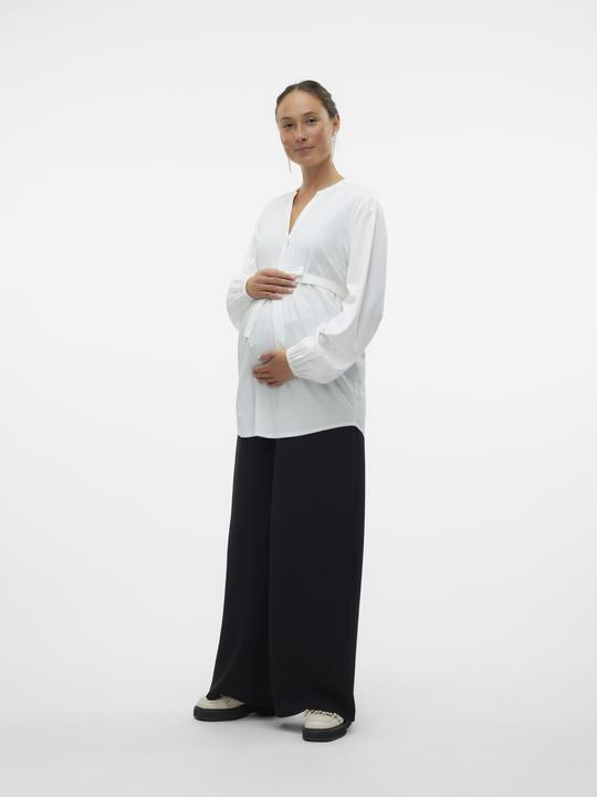 Actual product image Mamalicious Regular fit Mandarin collar Elasticated cuffs Balloon sleeves Top Blouse (M)