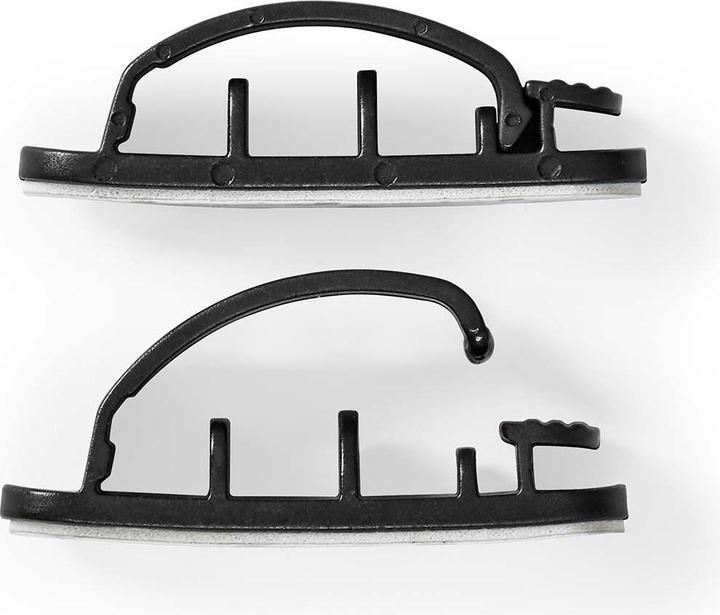 Produktbild Nedis Kabelmanagement Kabelclip Gesperrt 3 Stück Silikon 55 mm Schwarz (Kunststoffkabelbinder, 55 mm, 3 Stk.)