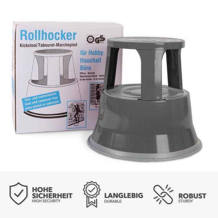 Produktbild Casa Pura Rollhocker Stahl
