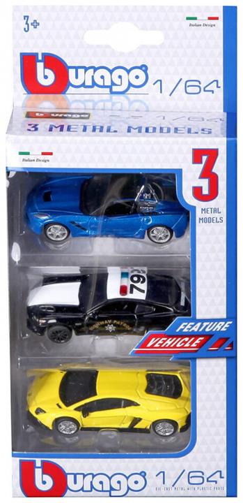 Image du produit Burago 3 PIECES VEHICULE STREET 1/64EME