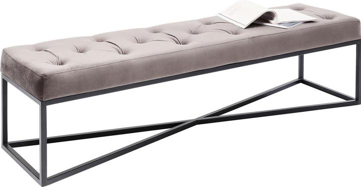 Kare Design Panchina Crossover Grigio Nero 150x40cm (150 cm)