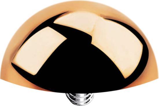 Star Piercing Dermal Anchor Halbrund rosegold (Titan G23, ohne Messing)