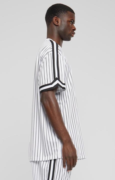 Actual product image Urban Classics Oversized Striped Mesh Tee - 138093 (3XL)