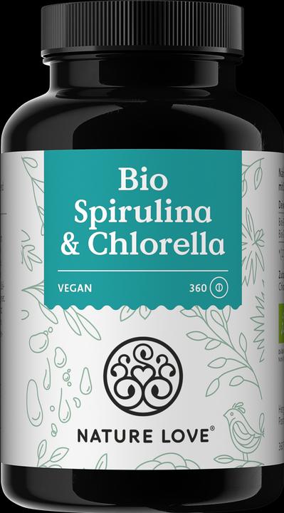 Nature Love Bio Spirulina & Chlorella (360 Stück, 180 g)